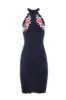 Navy Lace Floral Embroidery Midi Dress sold by AX Paris