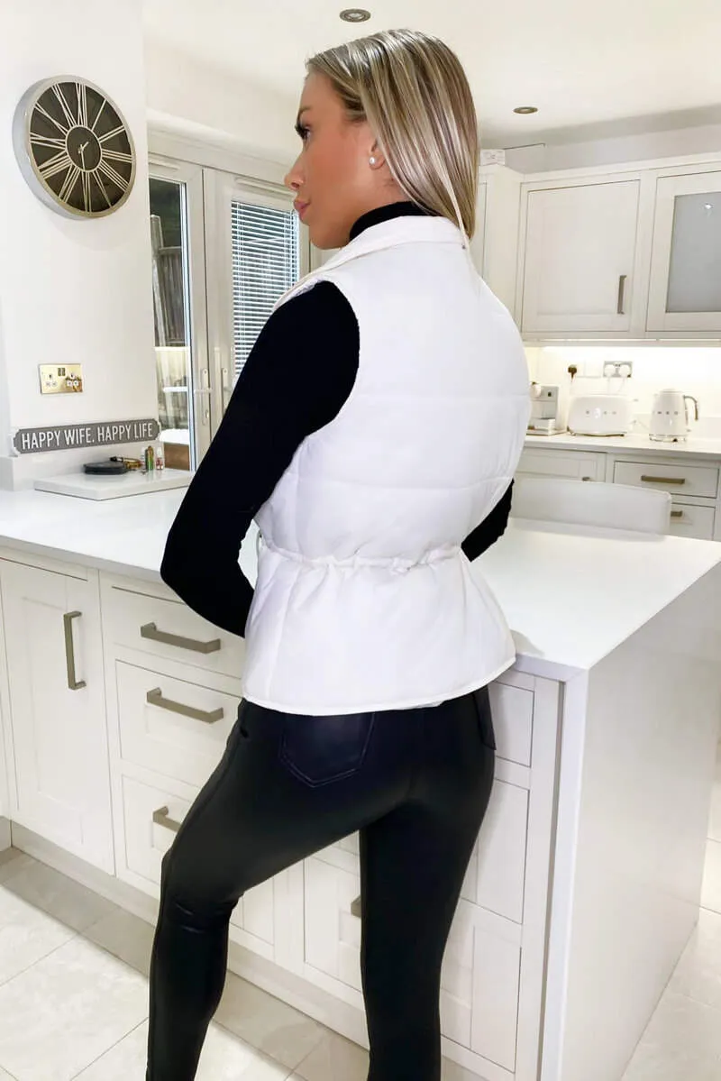 Cream Puffer Gilet sold by AX Paris product image thumbnail 4