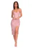 Pink Lace Strappy Midi Dress sold by AX Paris