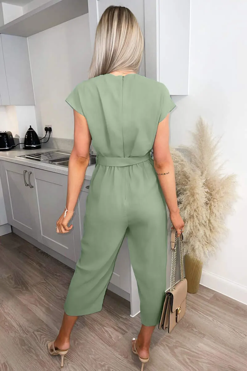 Sage Wrap Belted Jumpsuit sold by AX Paris product image thumbnail 5
