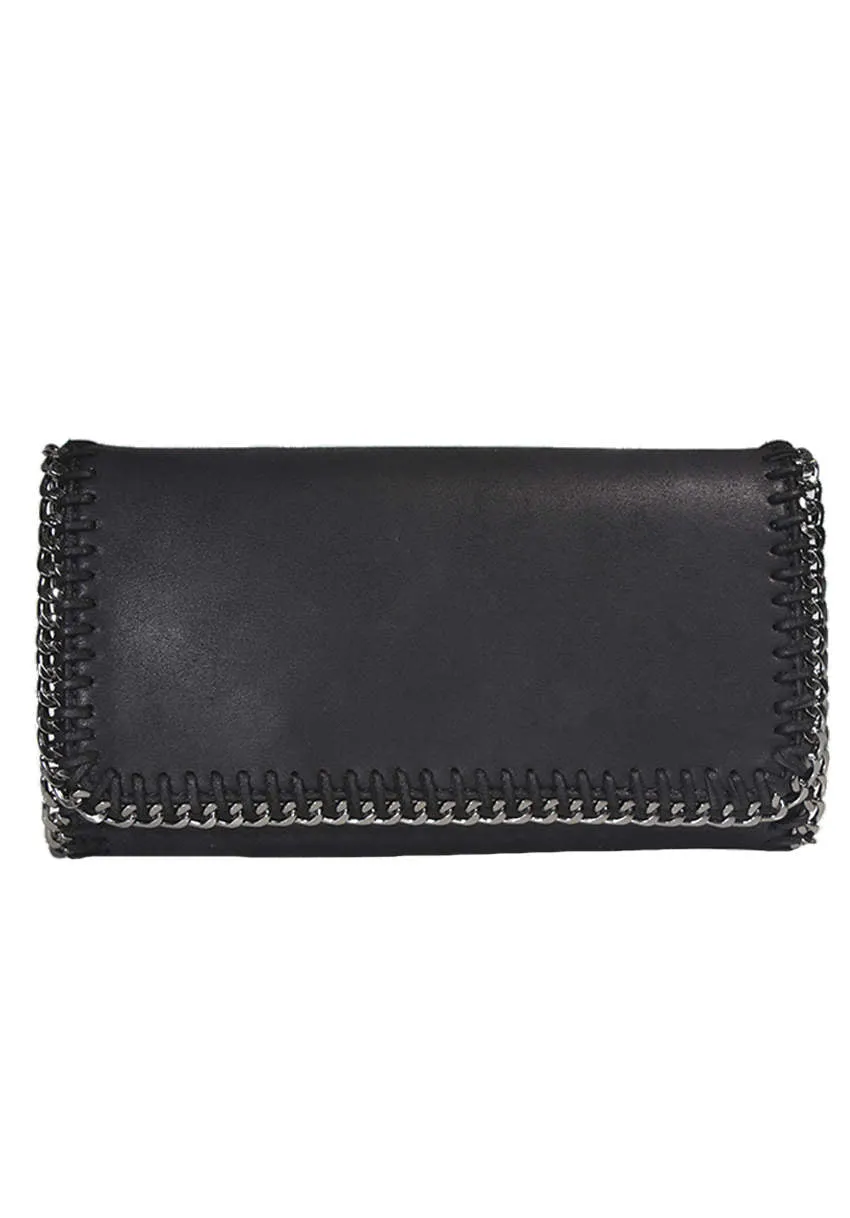 Black Chain Detail Clutch Bag sold by AX Paris
