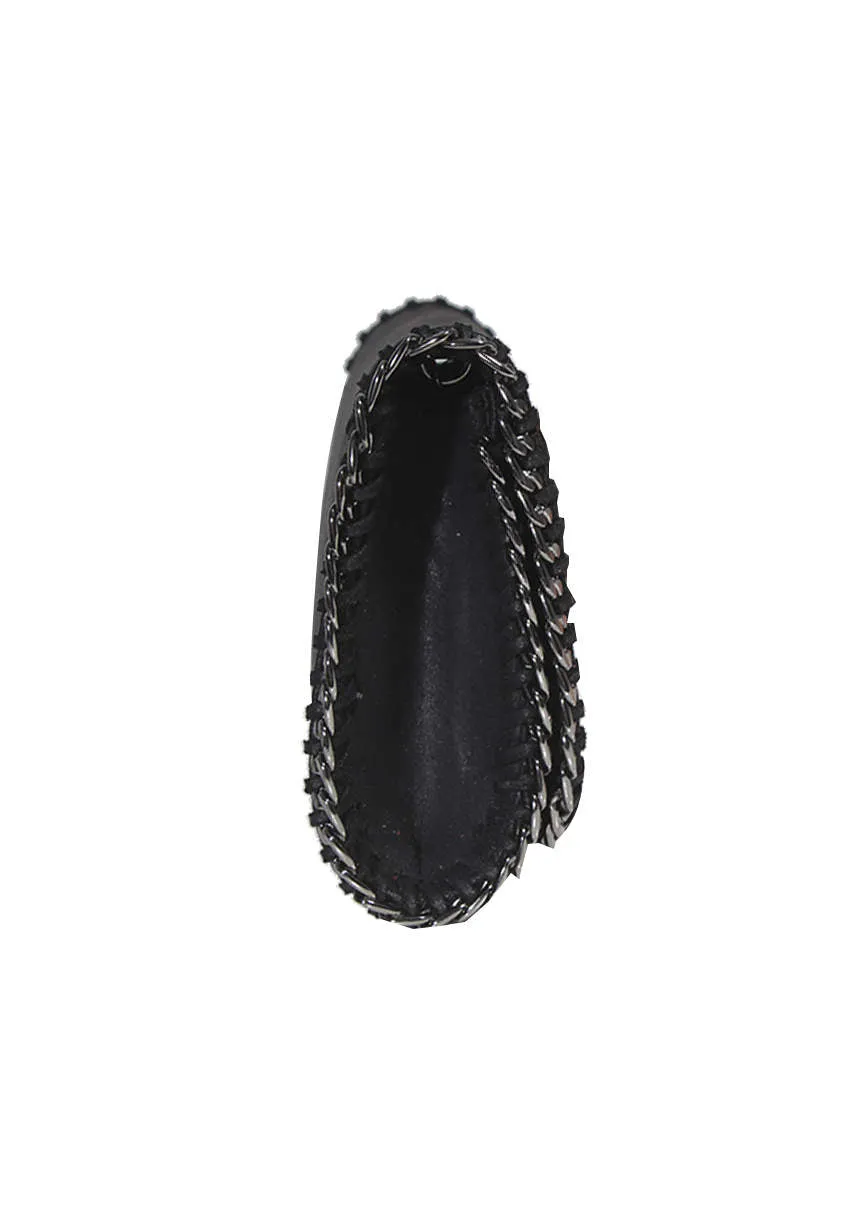 Black Chain Detail Clutch Bag sold by AX Paris product image thumbnail 2