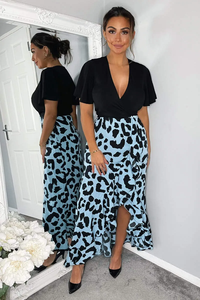 Blue Animal Printed 2 in 1 Midi Dress sold by AX Paris product image thumbnail 3