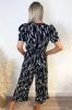 Black And White Printed Short Sleeve Jumpsuit sold by AX Paris