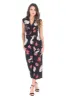 Black Floral Wrap Front Culotte Jumpsuit sold by AX Paris