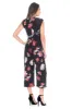 Black Floral Wrap Front Culotte Jumpsuit sold by AX Paris