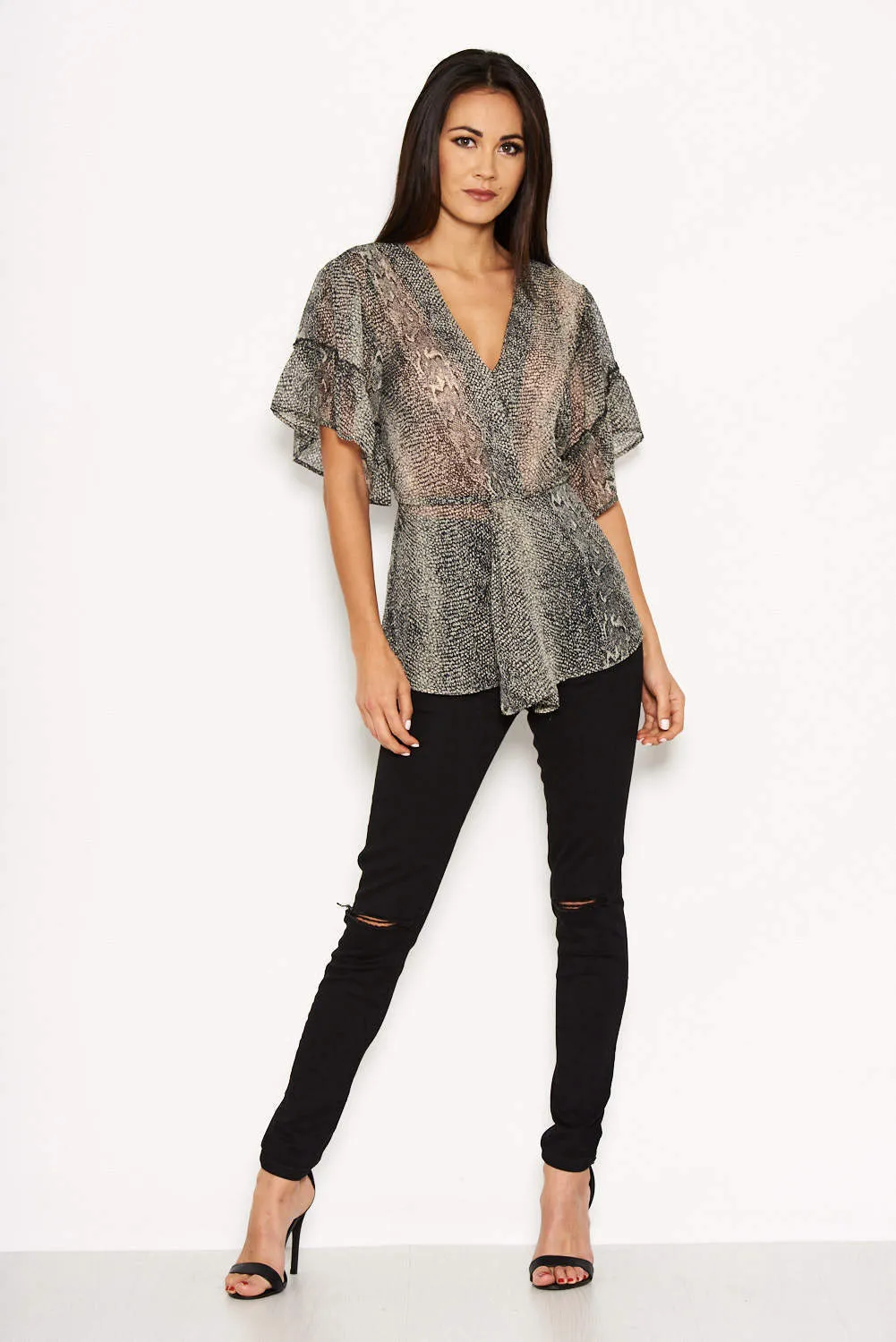 Chiffon Animal Print Blouse sold by AX Paris product image thumbnail 2