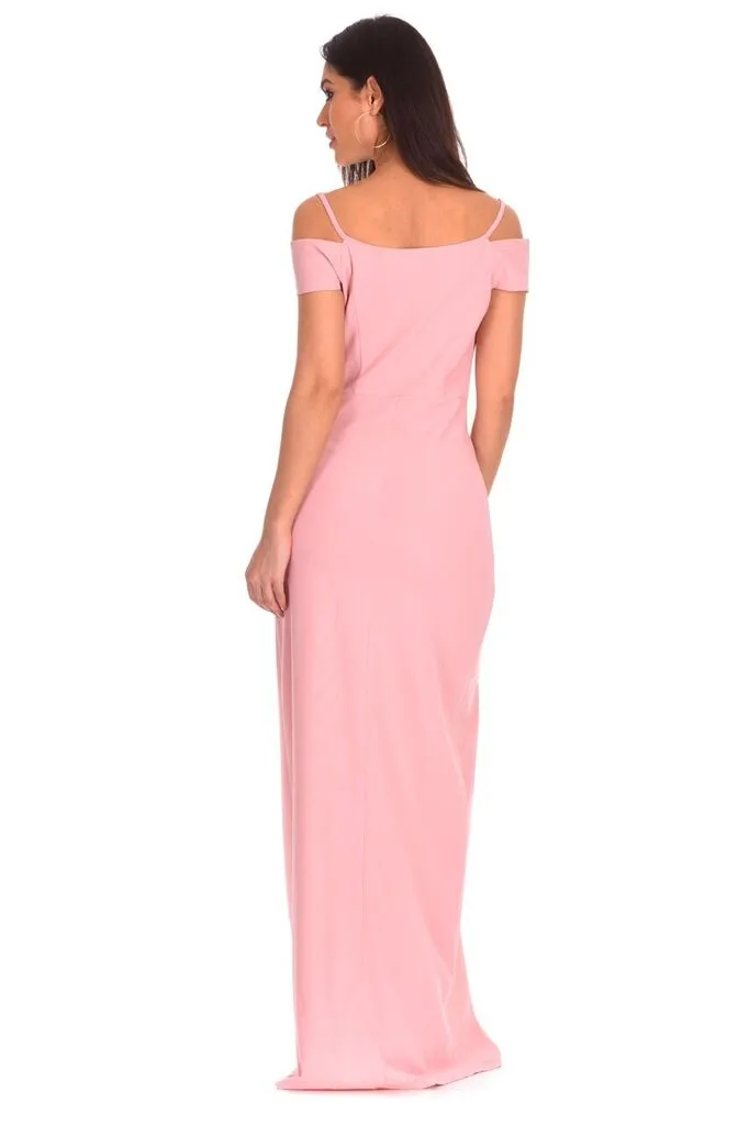 Blush Wrap Over Maxi Dress sold by AX Paris product image thumbnail 3