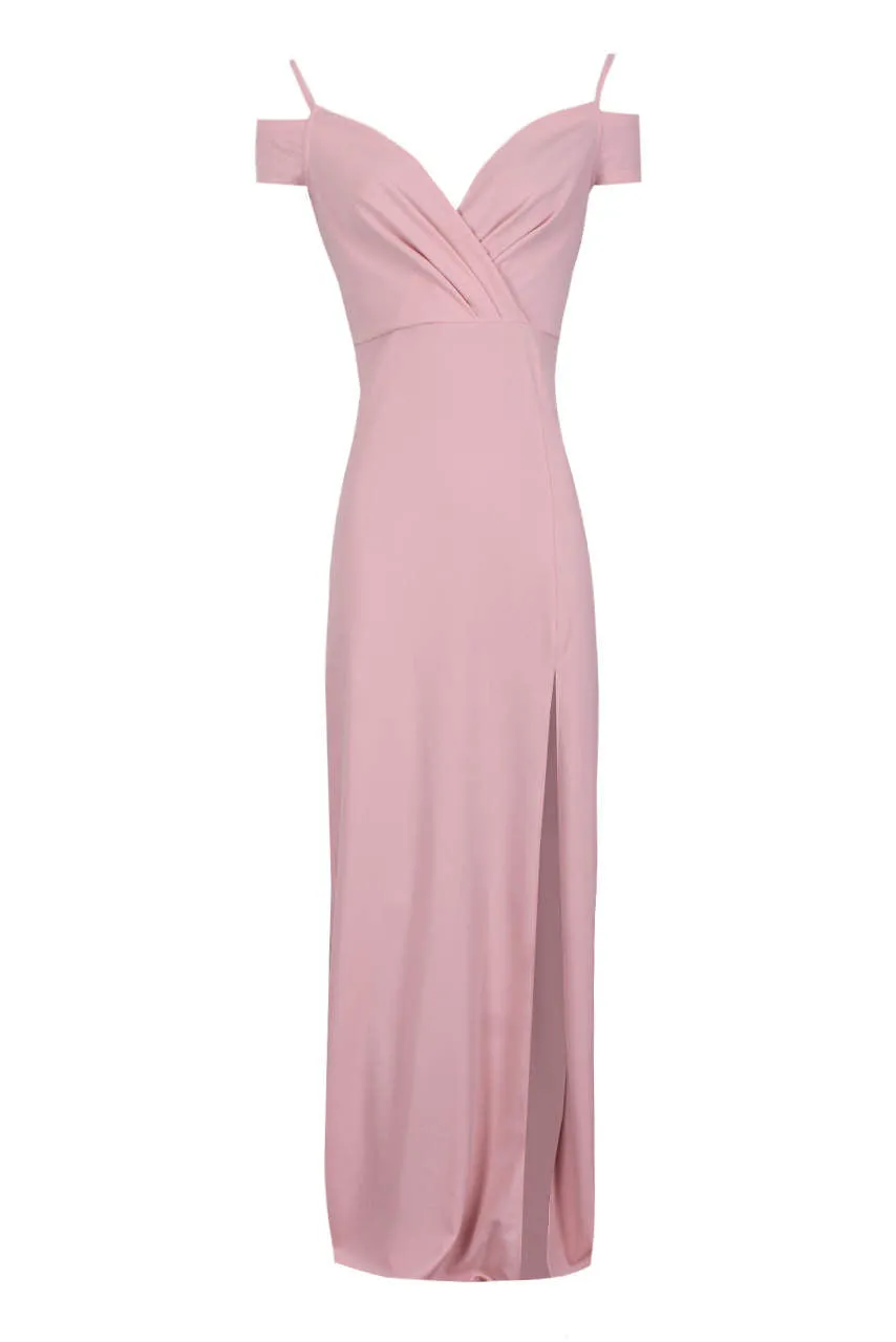 Blush Wrap Over Maxi Dress sold by AX Paris product image thumbnail 4