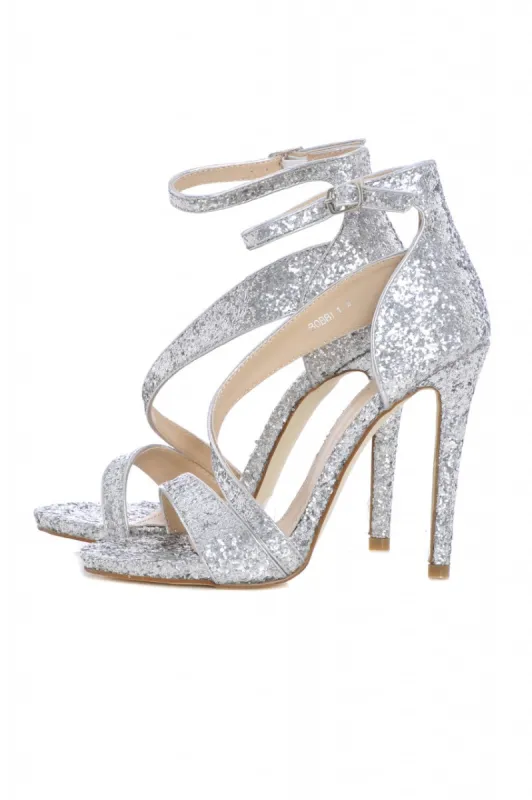 All Over Glitter  Strap Heels sold by AX Paris