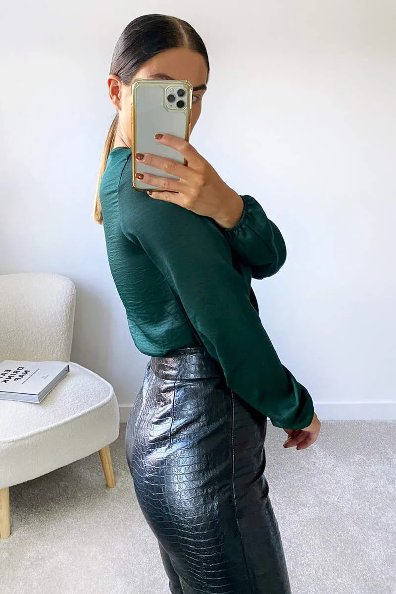 Green Wrap Over Bodysuit sold by AX Paris product image thumbnail 2