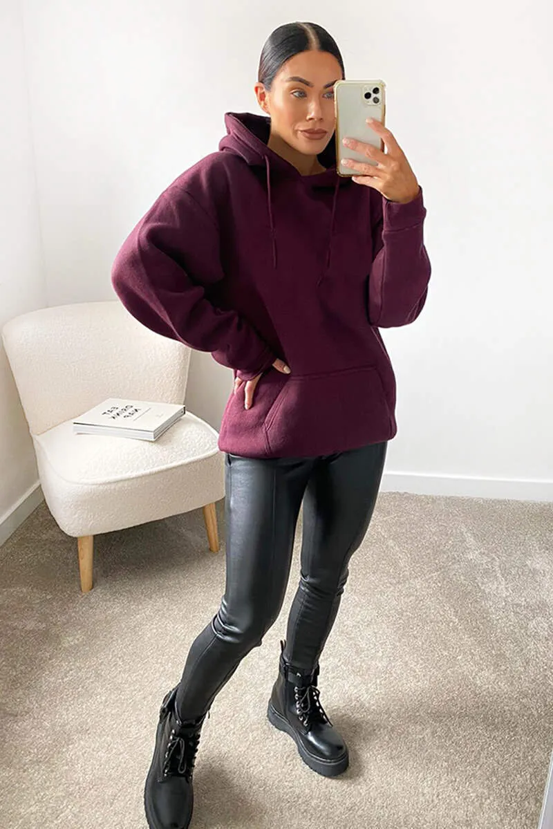 Wine Oversized Hoodie sold by AX Paris product image thumbnail 3
