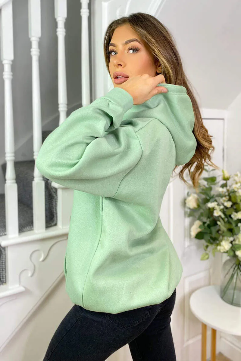 Sage Essential Oversized Hoodie sold by AX Paris product image thumbnail 4