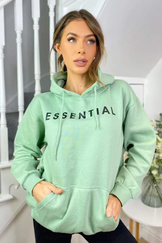 Sage Essential Oversized Hoodie sold by AX Paris