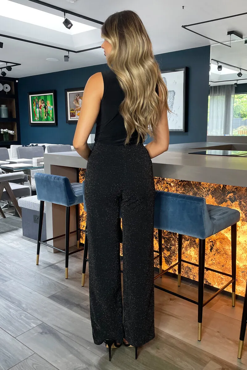 Black Sparkly Trousers sold by AX Paris product image thumbnail 5