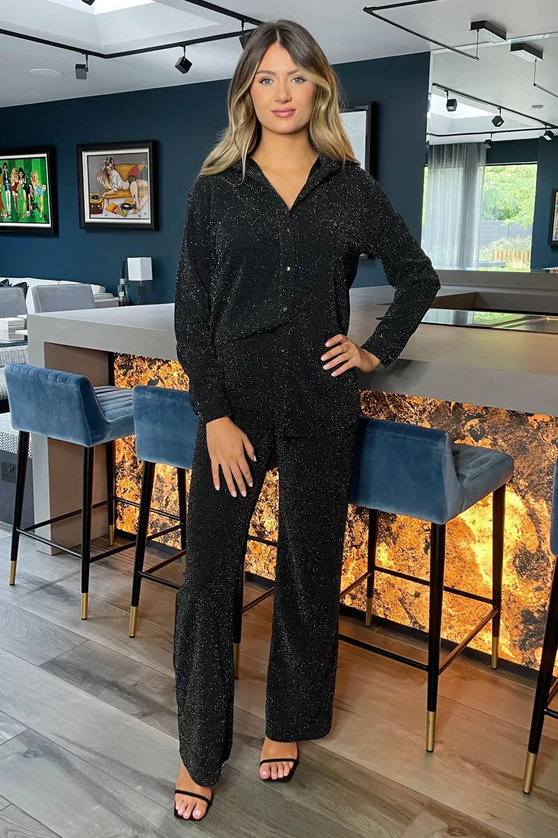 Black Sparkly Trousers sold by AX Paris product image thumbnail 2