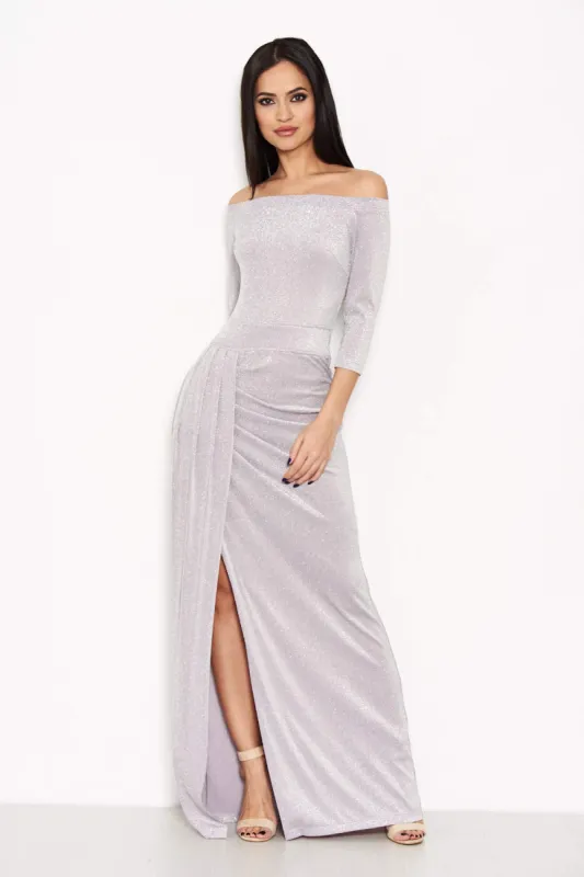 Off The Shoulder Sparkle Maxi Dress sold by AX Paris