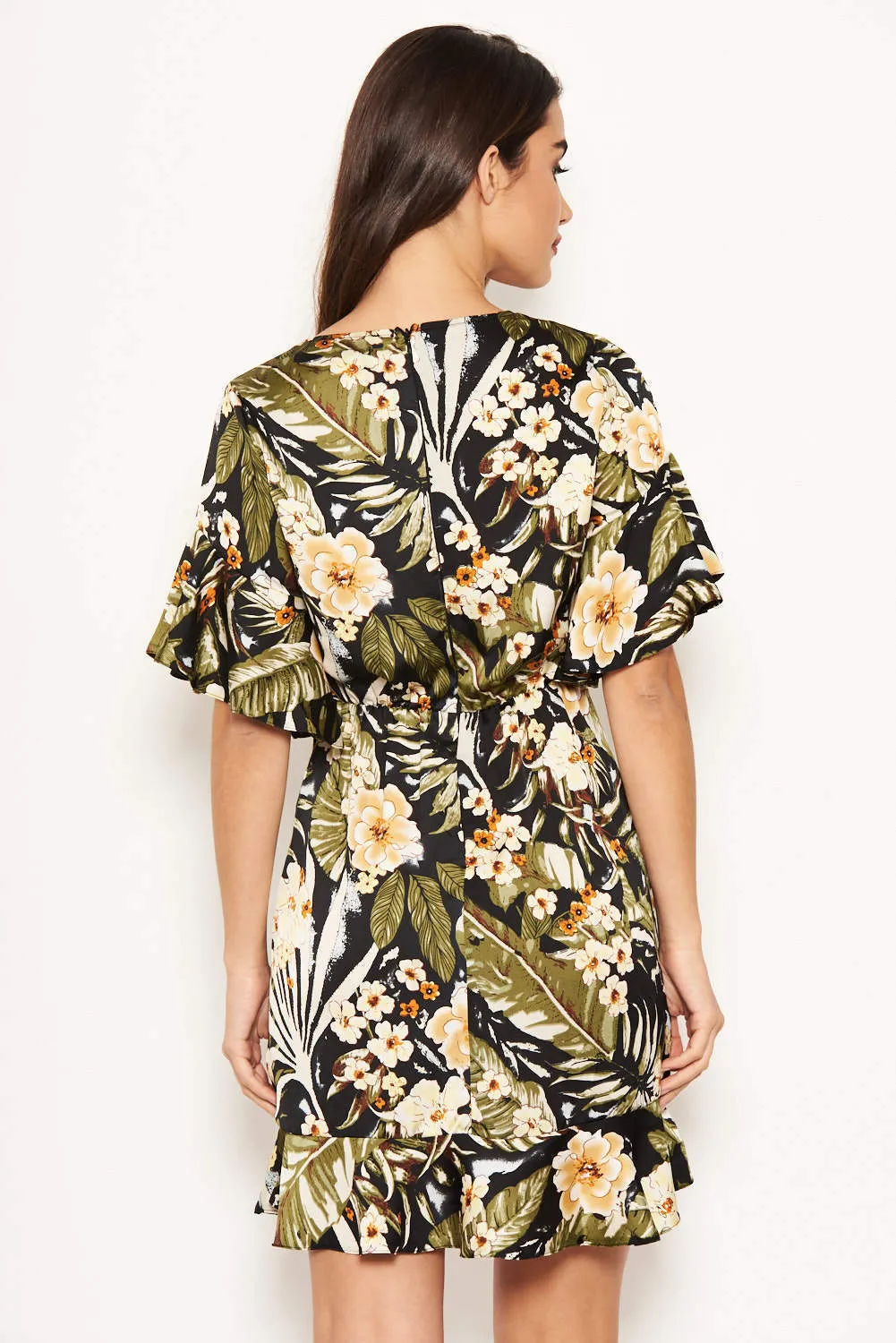 Tropical Frill Detailed Wrap Dress sold by AX Paris product image thumbnail 5