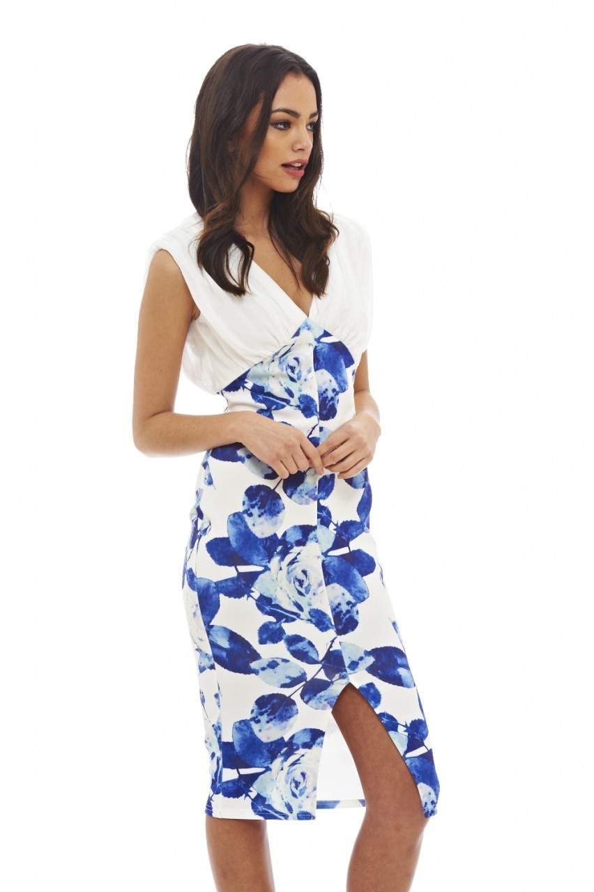 Chiffon Top Floral Midi Dress sold by AX Paris