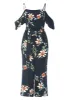 Navy Floral Culotte Jumpsuit sold by AX Paris