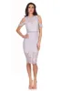 Grey Lace Cold Shoulder Midi Dress sold by AX Paris