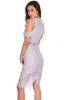 Grey Lace Cold Shoulder Midi Dress sold by AX Paris