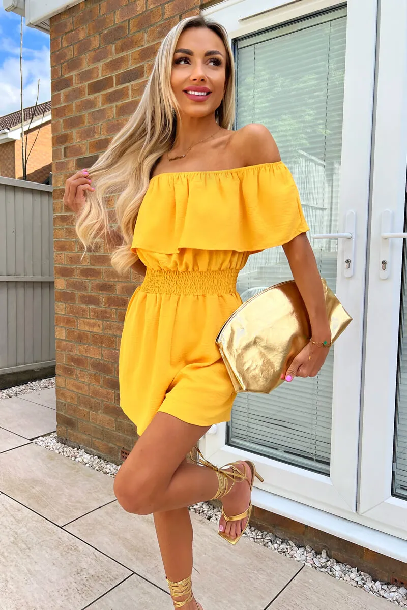 Yellow Bardot Playsuit sold by AX Paris product image thumbnail 2
