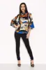 Blue Printed Wide Sleeve Top sold by AX Paris