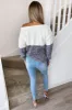 Ivory And Black Knit Off Shoulder Jumper sold by AX Paris