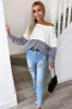 Ivory And Black Knit Off Shoulder Jumper sold by AX Paris