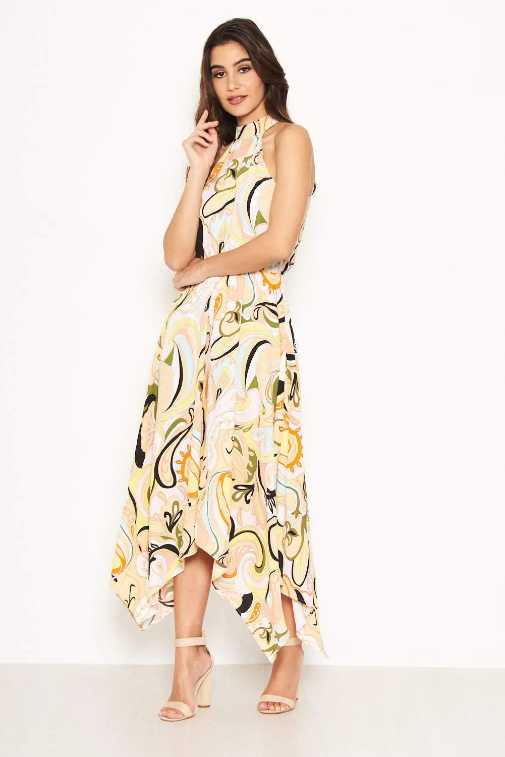 Multi Printed Halterneck Maxi Dress sold by AX Paris product image thumbnail 2