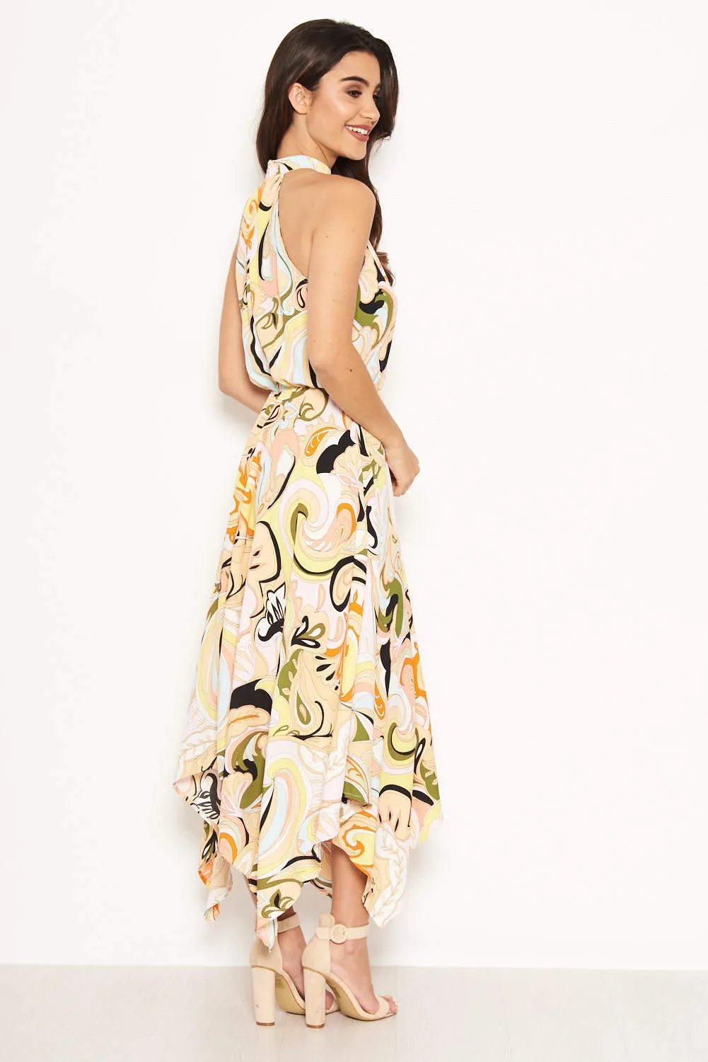 Multi Printed Halterneck Maxi Dress sold by AX Paris product image thumbnail 3