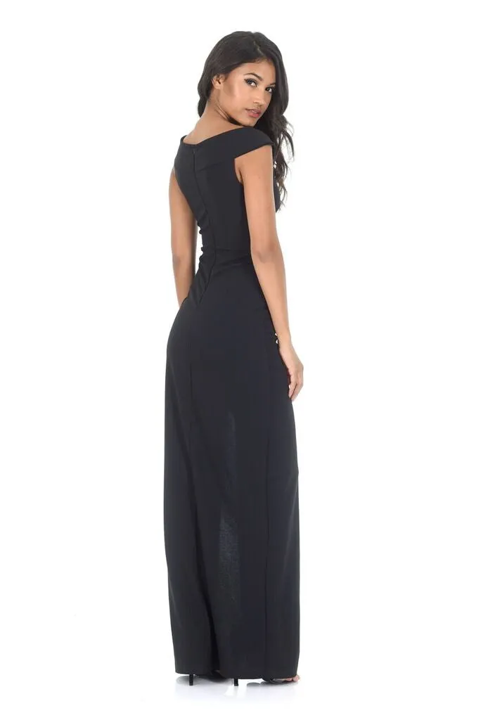 Black Split Maxi Dress sold by AX Paris product image thumbnail 3