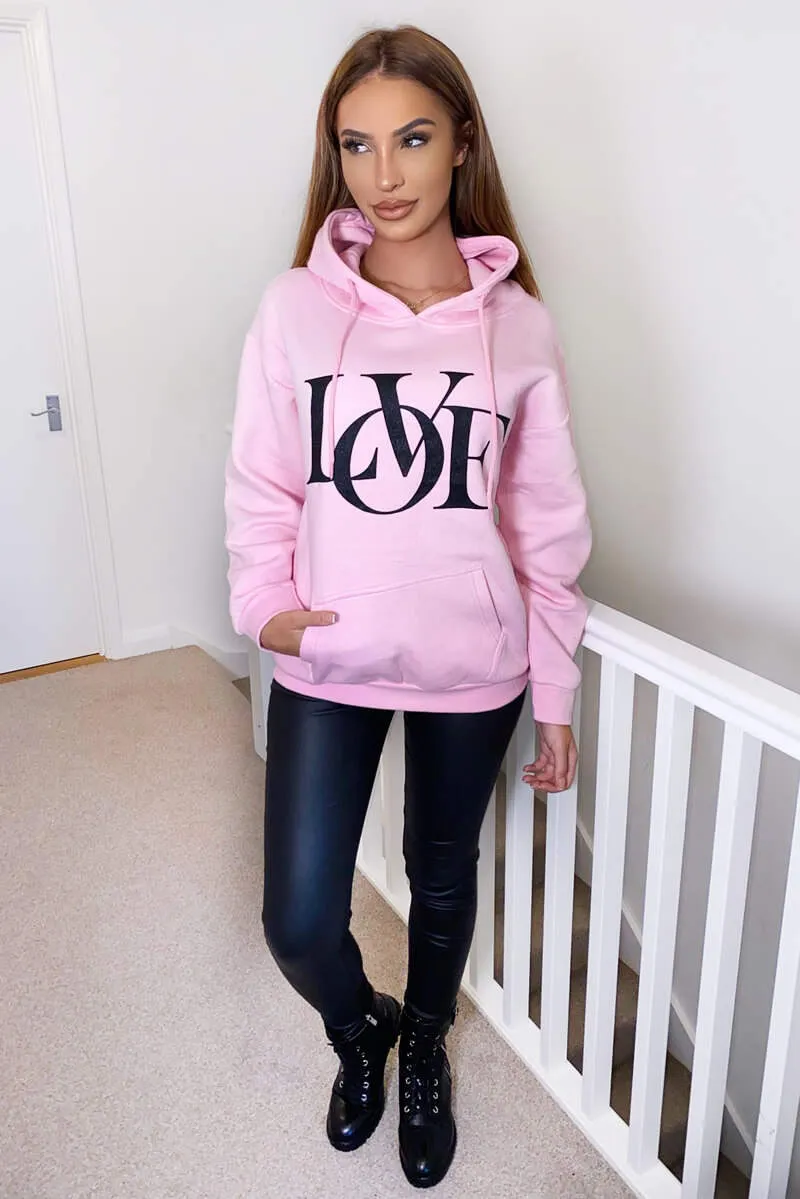 Pink Love Hoodie sold by AX Paris product image thumbnail 4