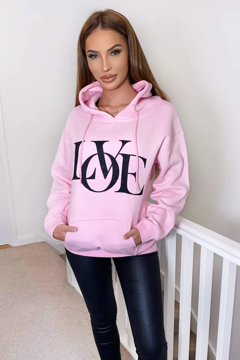 Pink Love Hoodie sold by AX Paris product image thumbnail 2