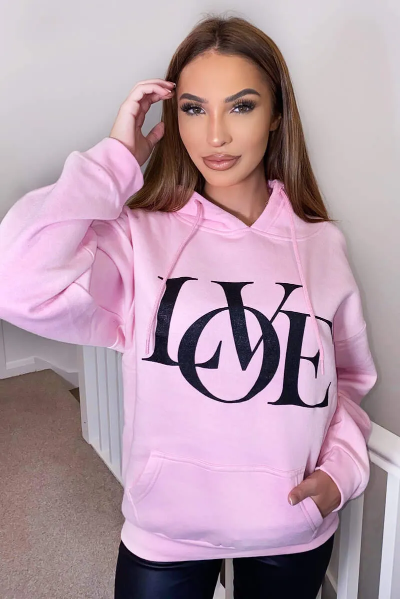 Pink Love Hoodie sold by AX Paris product image thumbnail 3