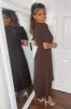 Chocolate Wrap Side Tie Midi Dress sold by AX Paris