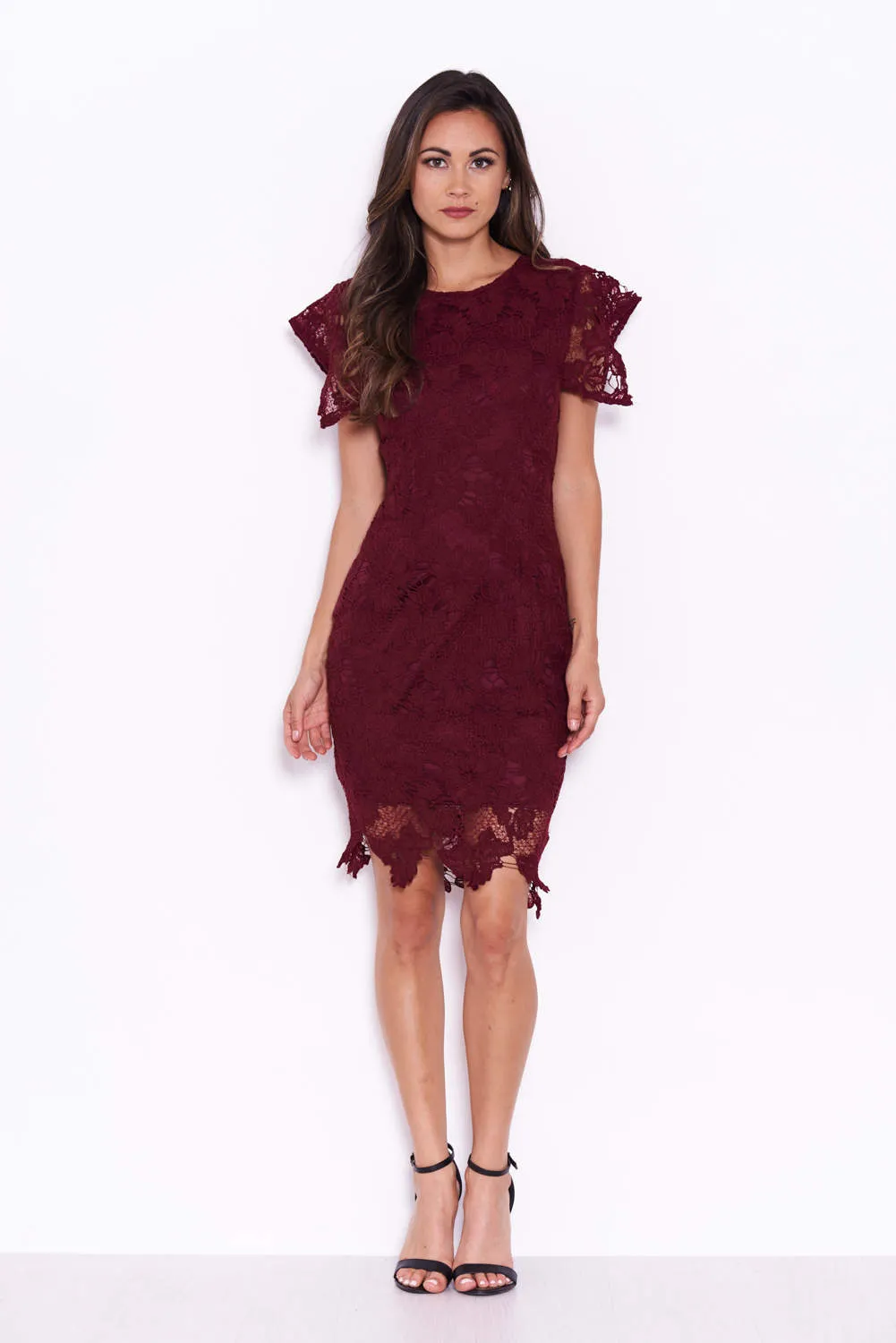 Plum Crochet Midi Dress sold by AX Paris product image thumbnail 2