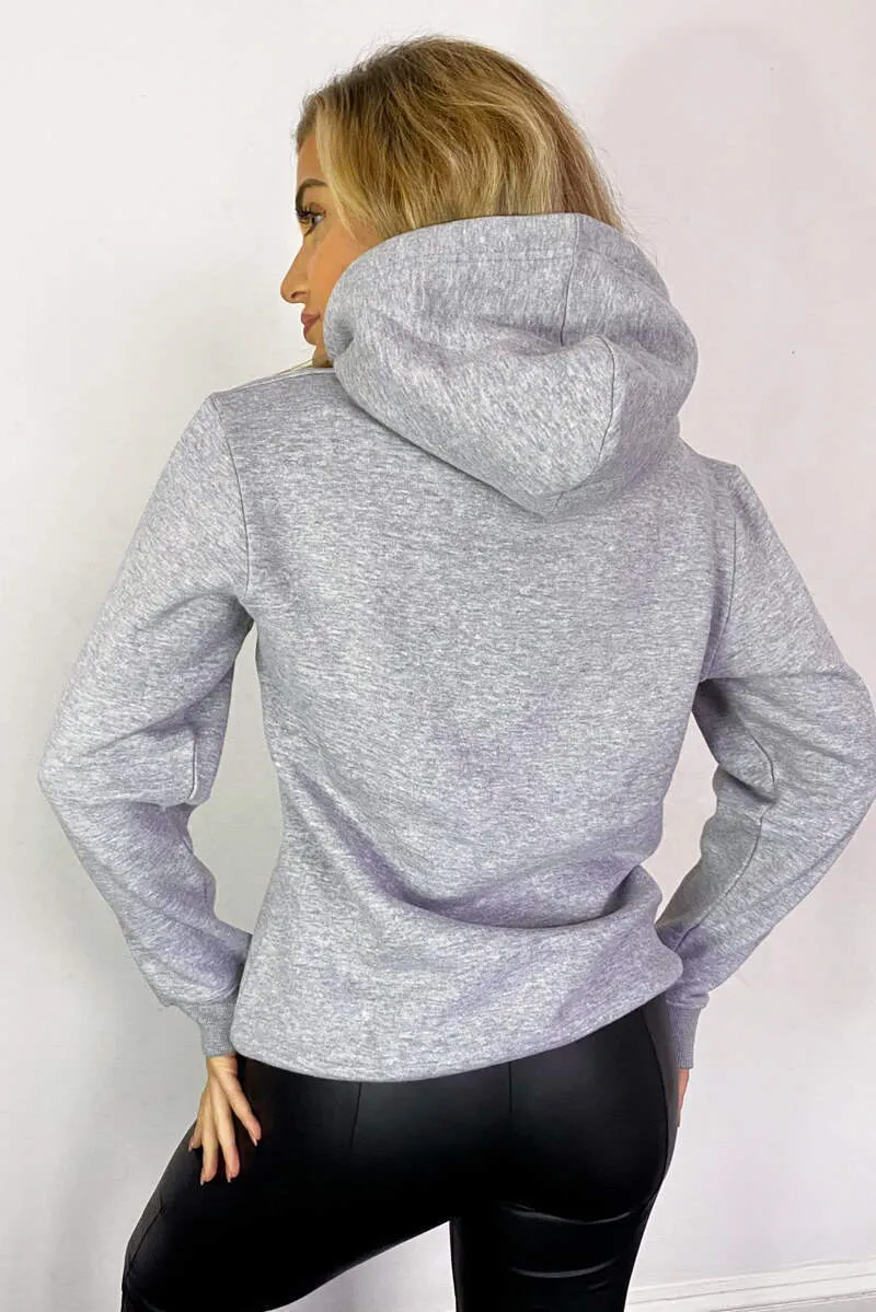Grey Red Lips Hoodie sold by AX Paris product image thumbnail 4