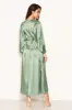 Duck Egg Satin Printed Maxi Dress with Front Splits sold by AX Paris