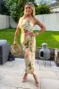 Multi Marble Print Asymmetric Cut Out Midi Dress sold by AX Paris