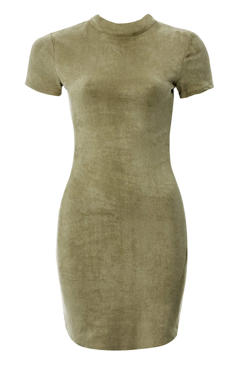 Faux Suede Bodycon Mini Dress sold by AX Paris product image thumbnail 5