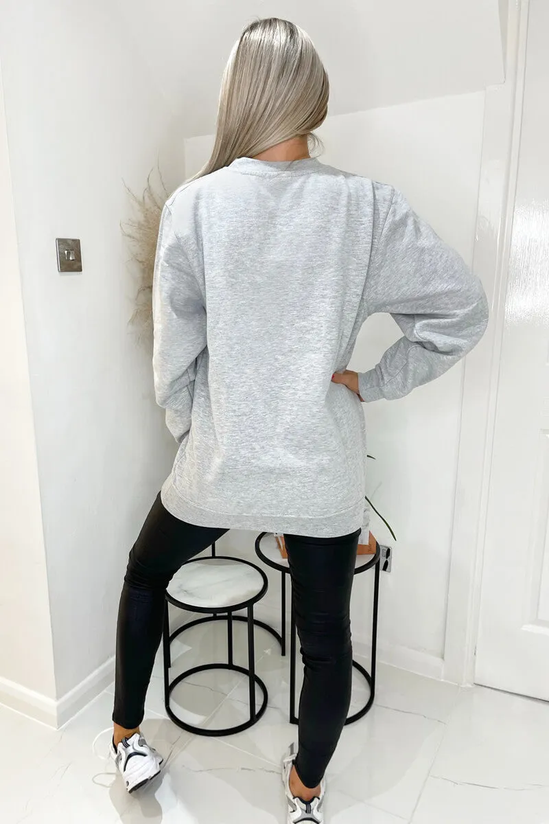 Grey French Riviera Slogan Sweatshirt sold by AX Paris product image thumbnail 4