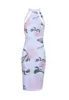 Cream Floral Mesh Bodycon Dress sold by AX Paris