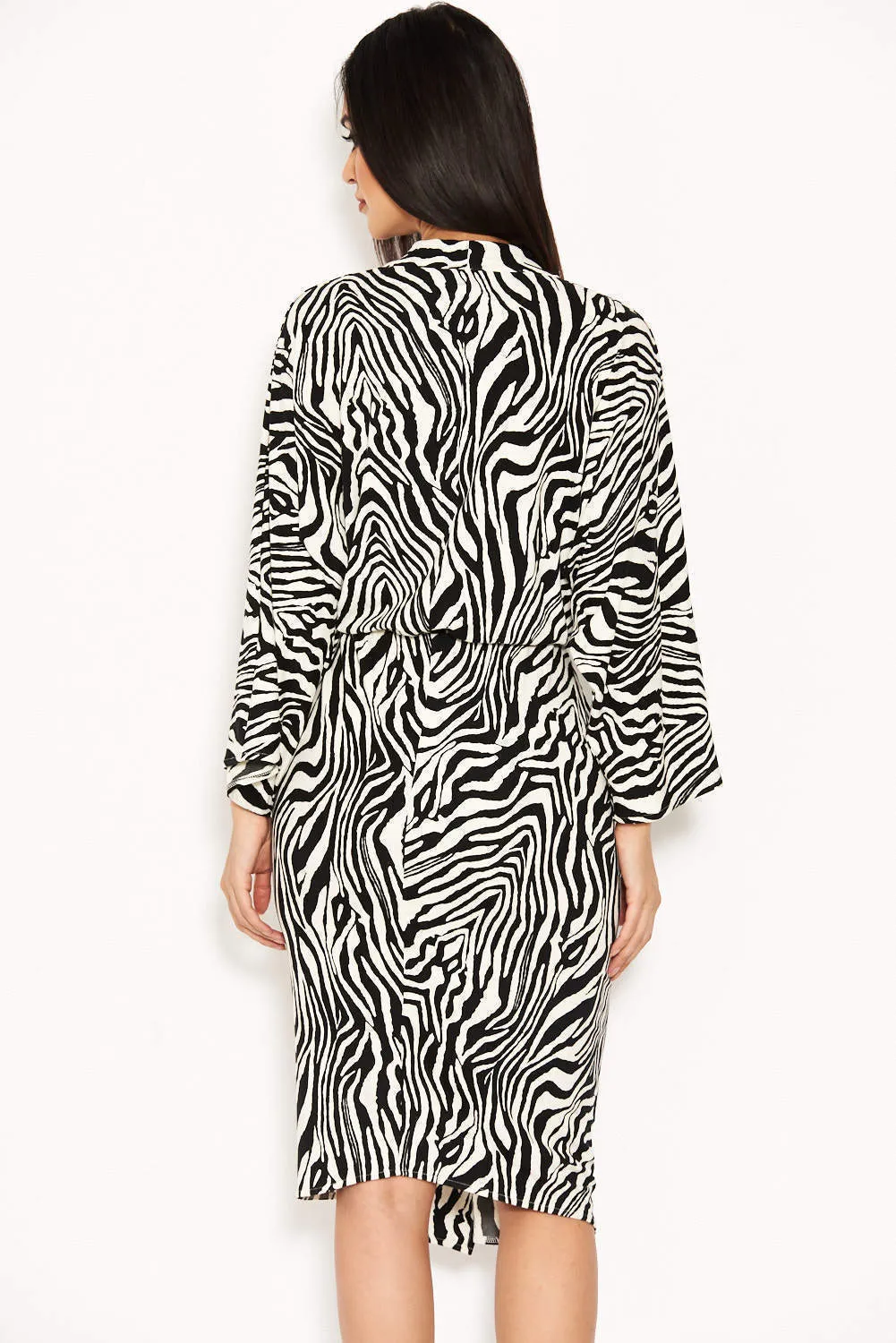 Zebra Print Wrap Dress sold by AX Paris product image thumbnail 3