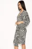Zebra Print Wrap Dress sold by AX Paris