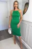 Green Ruched Pleated Top Midi Dress sold by AX Paris
