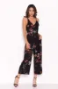 Black Floral V Neck Jumpsuit sold by AX Paris