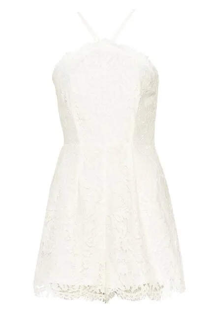 Cream Lace Playsuit sold by AX Paris product image thumbnail 4