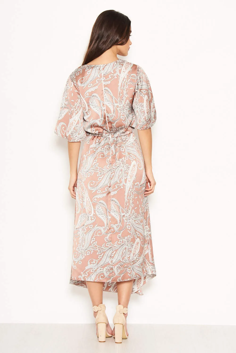 Nude Printed Split Maxi Dress sold by AX Paris product image thumbnail 4